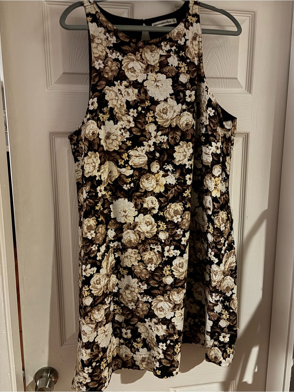 Abercrombie & Fitch Black Floral Sleeveless Mini Dress